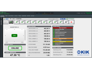 Inverter monitoring screen